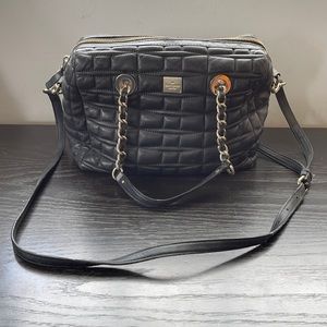 Kate Spade quilted cross body- black leather